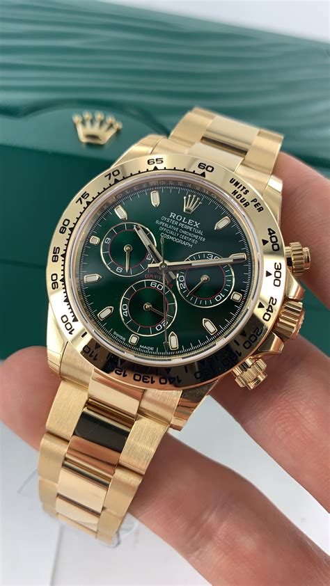 rolex green and yellow stone